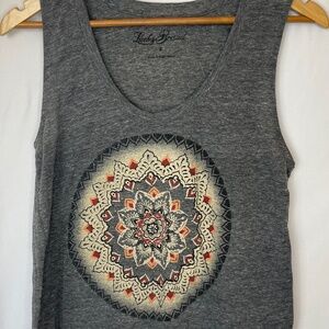Lucky Brand Grey Mandala Tank